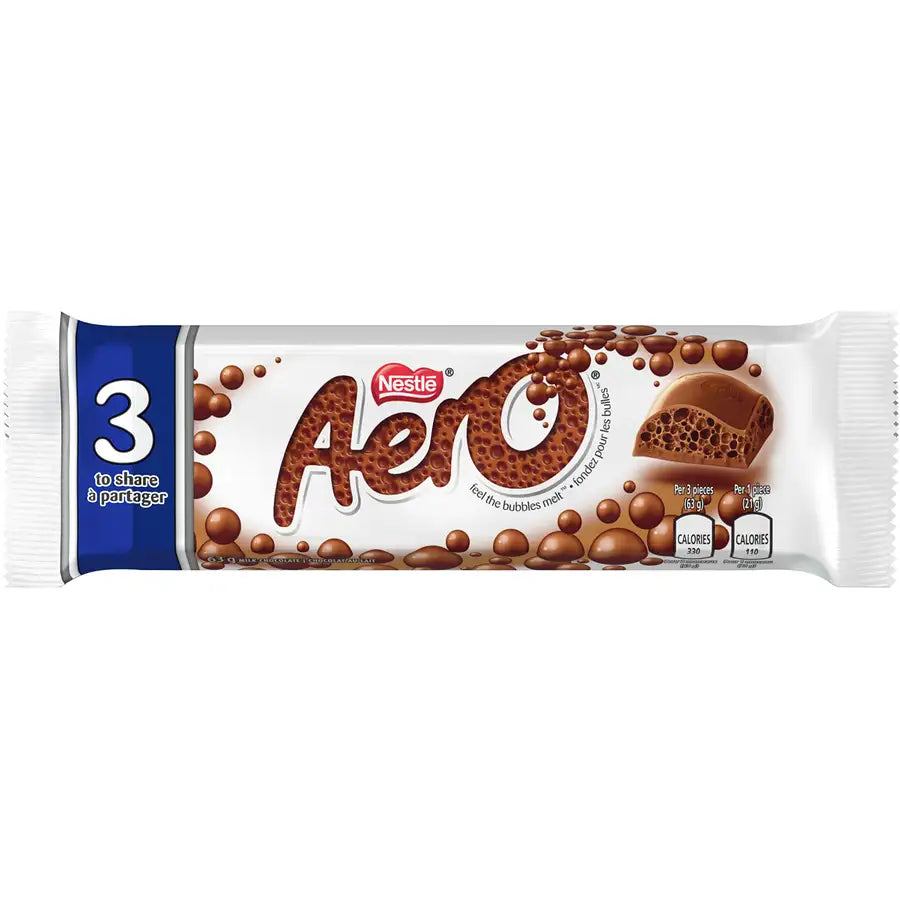 Aero King Size Milk Chocolate 63 Gram case 24ct - candy Bar