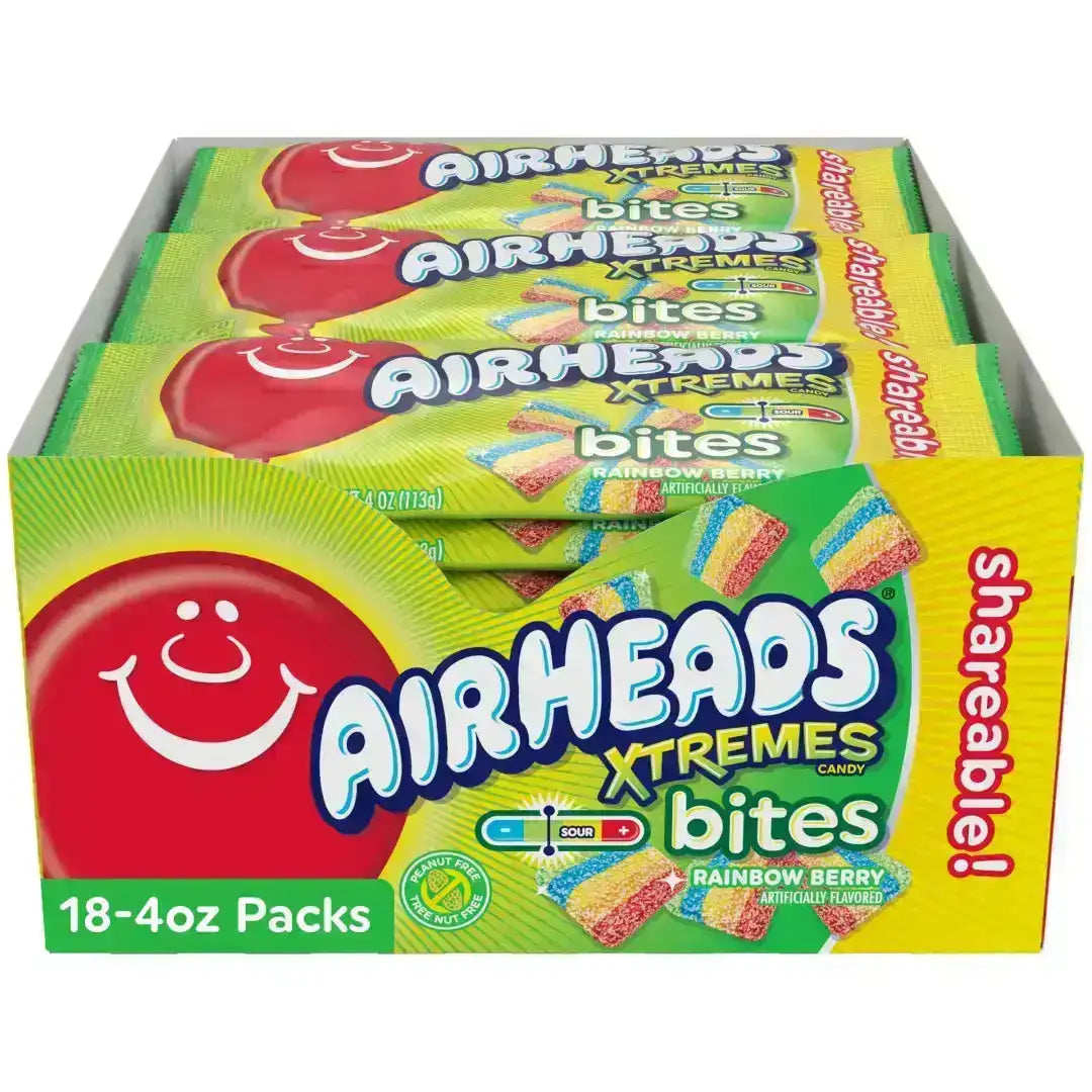 Airheads Xtremes Bites Rainbow Berry 4oz Bag - 18 ct - candy