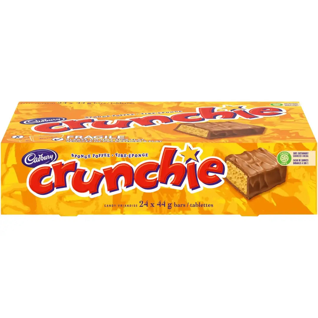 Cadbury Crunchie Chocolatey Candy Bars 44 g - 24ct - candy