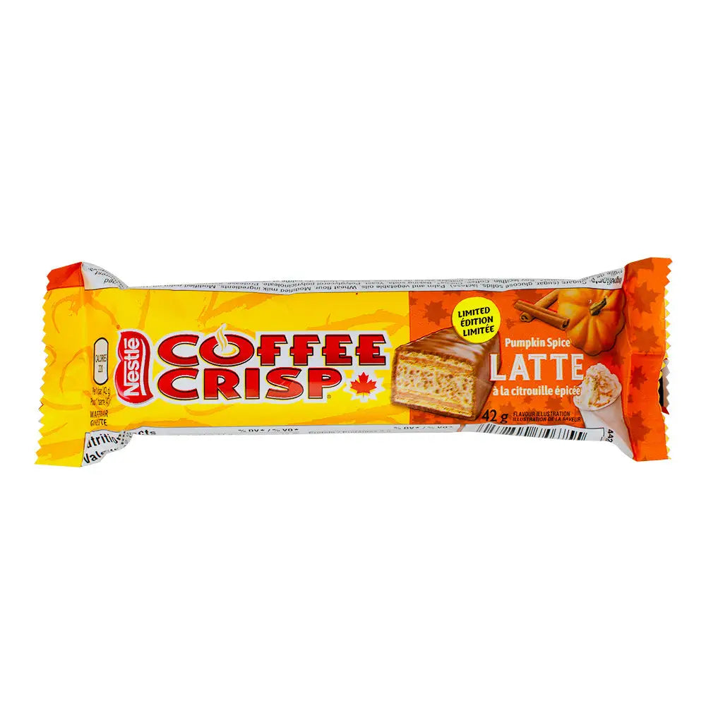 Coffee Crisp Pumpkin Spice Latte - Case 42g 24 count Coffee Crisp Pumpkin Spice Latte - Case 42g 24 count