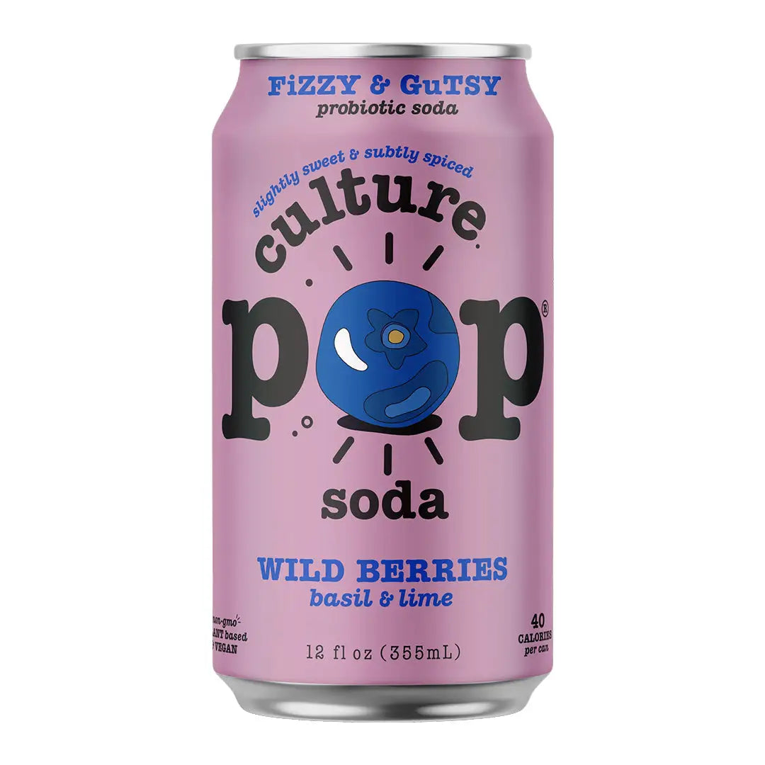 Culture Pop Wild Berries Basil & Lime 12 Cans X 355 ml 12