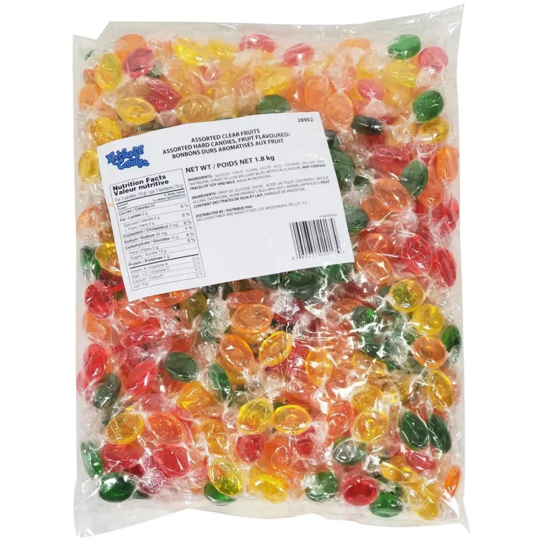 Exclusive Assorted - Clear Fruit Candy Bag 1.8kg - candy Exclusive Assorted - Clear Fruit Candy Bag 1.8kg - candy