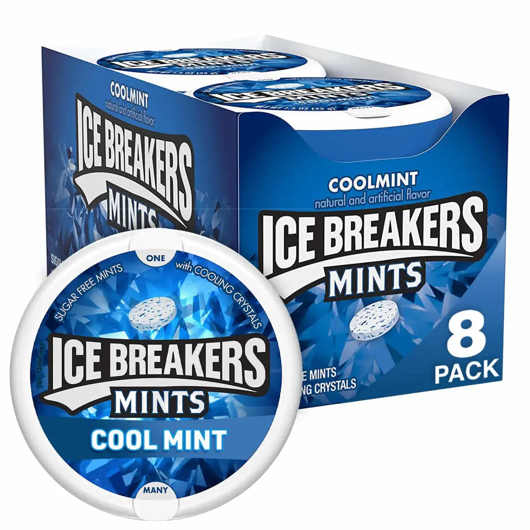 ICE BREAKERS Coolmint Sugar Free Breath Mints Tins 1.5 oz ICE BREAKERS Coolmint Sugar Free Breath Mints Tins 1.5 oz