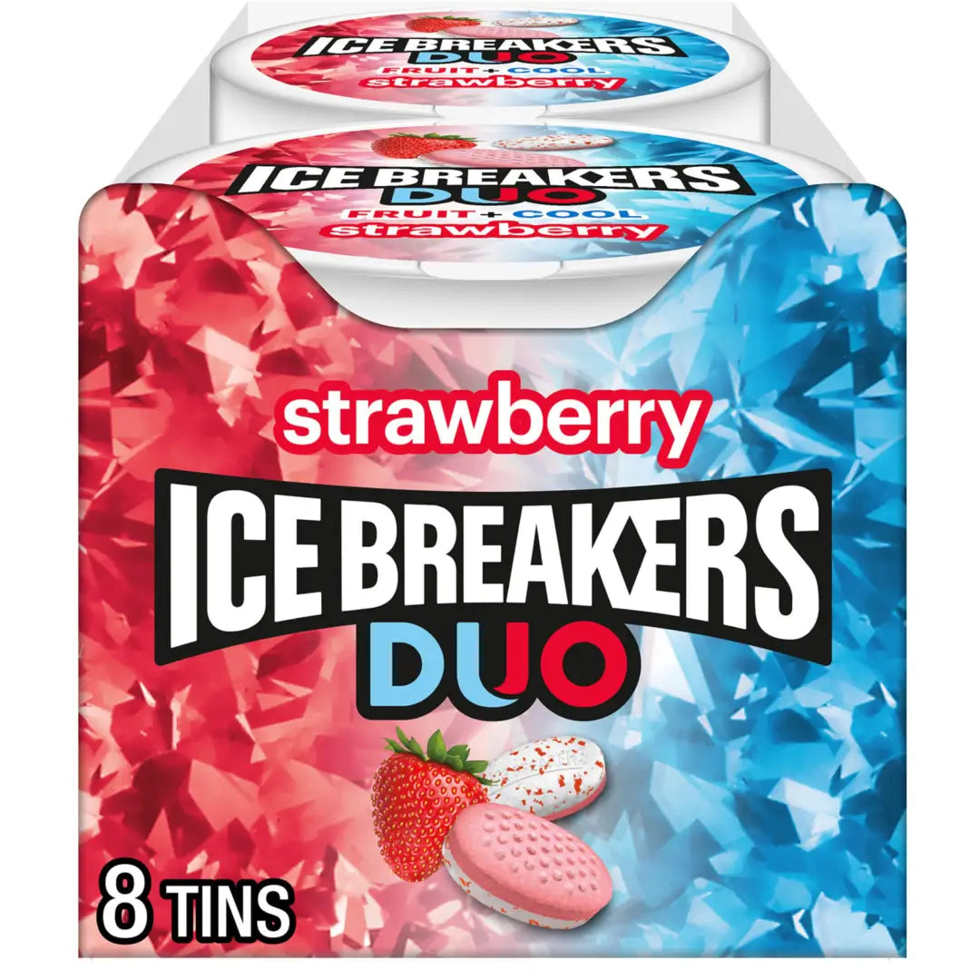 ICE BREAKERS Duo Fruit + Cool Sugar Free Mints Strawberry ICE BREAKERS Duo Fruit + Cool Sugar Free Mints Strawberry