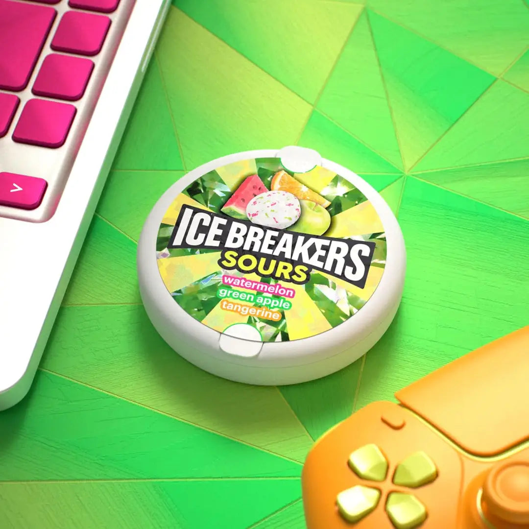Ice Breakers Fruit Sours (Green Apple Watermelon Ice Breakers Fruit Sours (Green Apple Watermelon