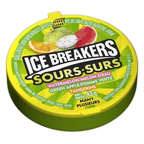ICE BREAKERS Fruit Sours Mints reen Apple Tangerine ICE BREAKERS Fruit Sours Mints reen Apple Tangerine