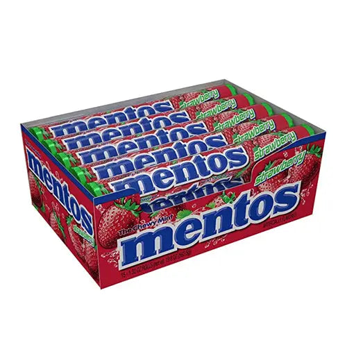 Mentos Chewy Mint Strawberry Brazil- 15 count Mentos Chewy Mint Strawberry Brazil- 15 count