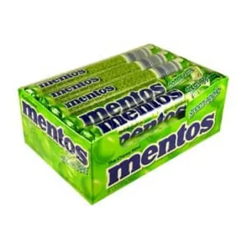Mentos Green Apple Roll 1.32 oz Roll 15 count - candy Mentos Green Apple Roll 1.32 oz Roll 15 count - candy