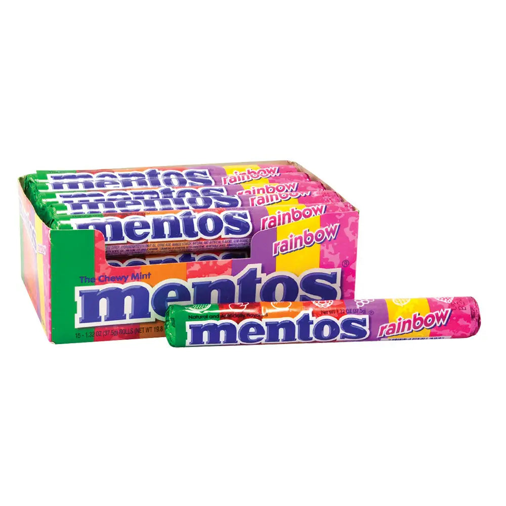 MENTOS RAINBOW 1.32 OZ ROLL- case 15 count - candy MENTOS RAINBOW 1.32 OZ ROLL- case 15 count - candy