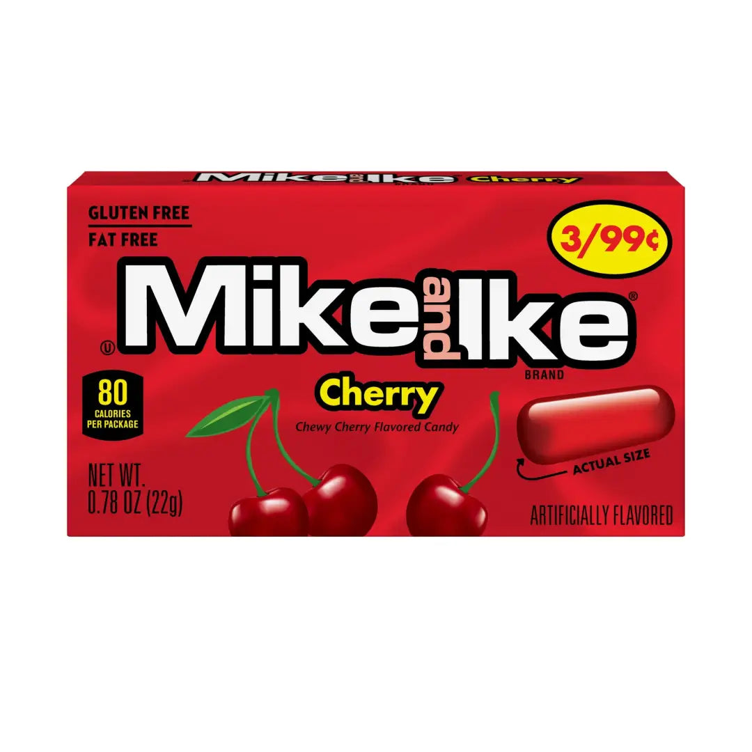 Mike and Ike Minis Cherry 0.78 oz. case of 24 Mike and Ike Minis Cherry 0.78 oz. case of 24