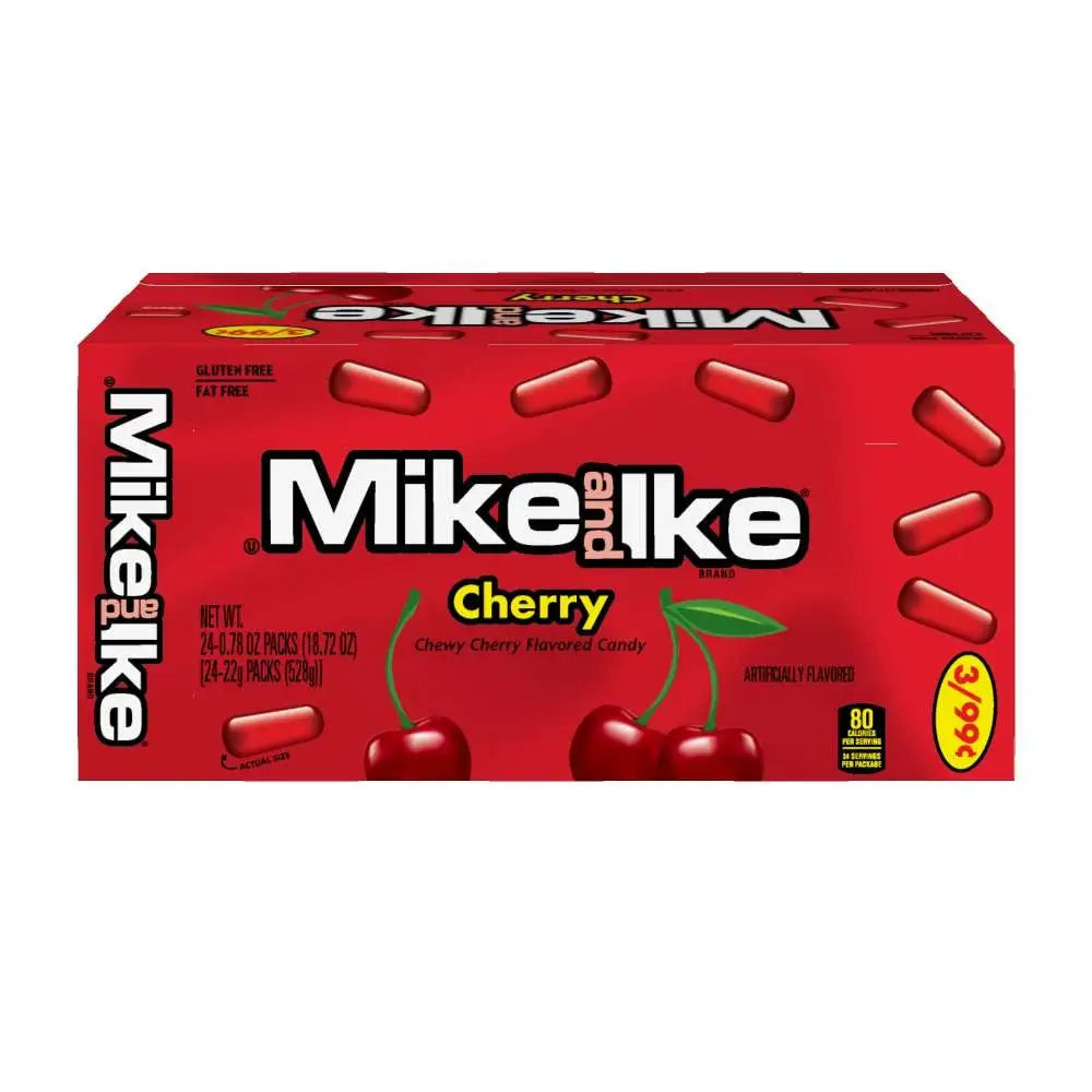 Mike and Ike Minis Cherry 0.78 oz. case of 24 Mike and Ike Minis Cherry 0.78 oz. case of 24