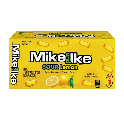Mike and Ike Minis Sour Lemon 0.78 oz Case 24 - candy Mike and Ike Minis Sour Lemon 0.78 oz Case 24 - candy