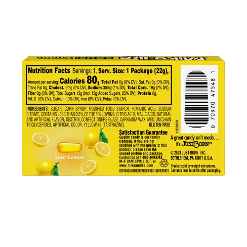 Mike and Ike Minis Sour Lemon 0.78 oz Case 24 - candy Mike and Ike Minis Sour Lemon 0.78 oz Case 24 - candy