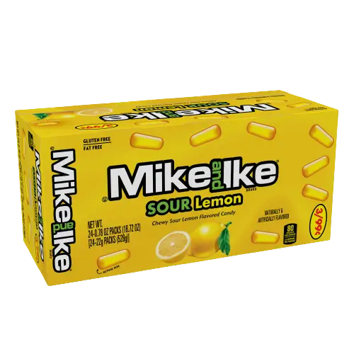 Mike and Ike Minis Sour Lemon 0.78 oz Case 24 - candy Mike and Ike Minis Sour Lemon 0.78 oz Case 24 - candy