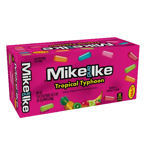 Mike and Ike Minis Tropical Typhoon 0.78 oz. Case 24 - candy Mike and Ike Minis Tropical Typhoon 0.78 oz. Case 24 - candy