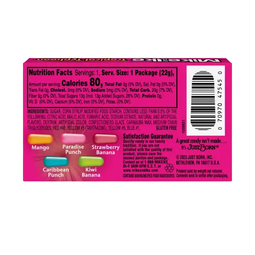 Mike and Ike Minis Tropical Typhoon 0.78 oz. Case 24 - candy Mike and Ike Minis Tropical Typhoon 0.78 oz. Case 24 - candy