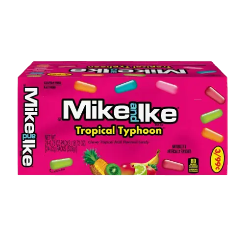 Mike and Ike Minis Tropical Typhoon 0.78 oz. Case 24 - candy Mike and Ike Minis Tropical Typhoon 0.78 oz. Case 24 - candy