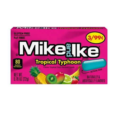 Mike and Ike Minis Tropical Typhoon 0.78 oz. Case 24 - candy Mike and Ike Minis Tropical Typhoon 0.78 oz. Case 24 - candy