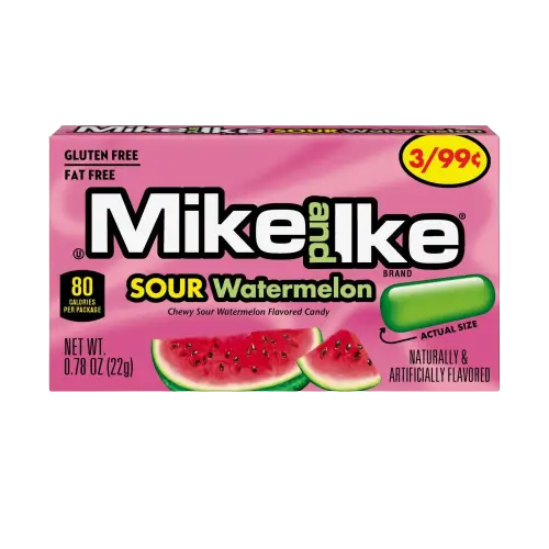 Mike and Ike Minis Sour Watermelon Chewy Candies 0.78 oz