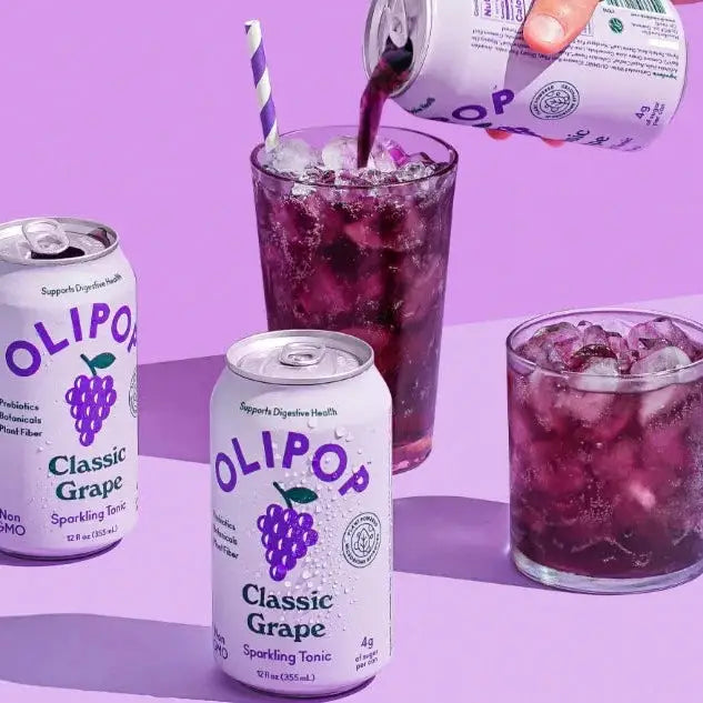 Olipop Classic Grape Sparkling Tonic 355 ml 12 fl oz- Case