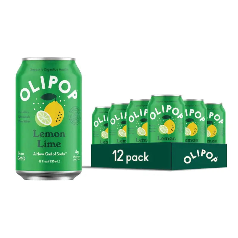 Olipop Lemon Lime Sparkling Tonic 355 ml 12 fl oz- Case