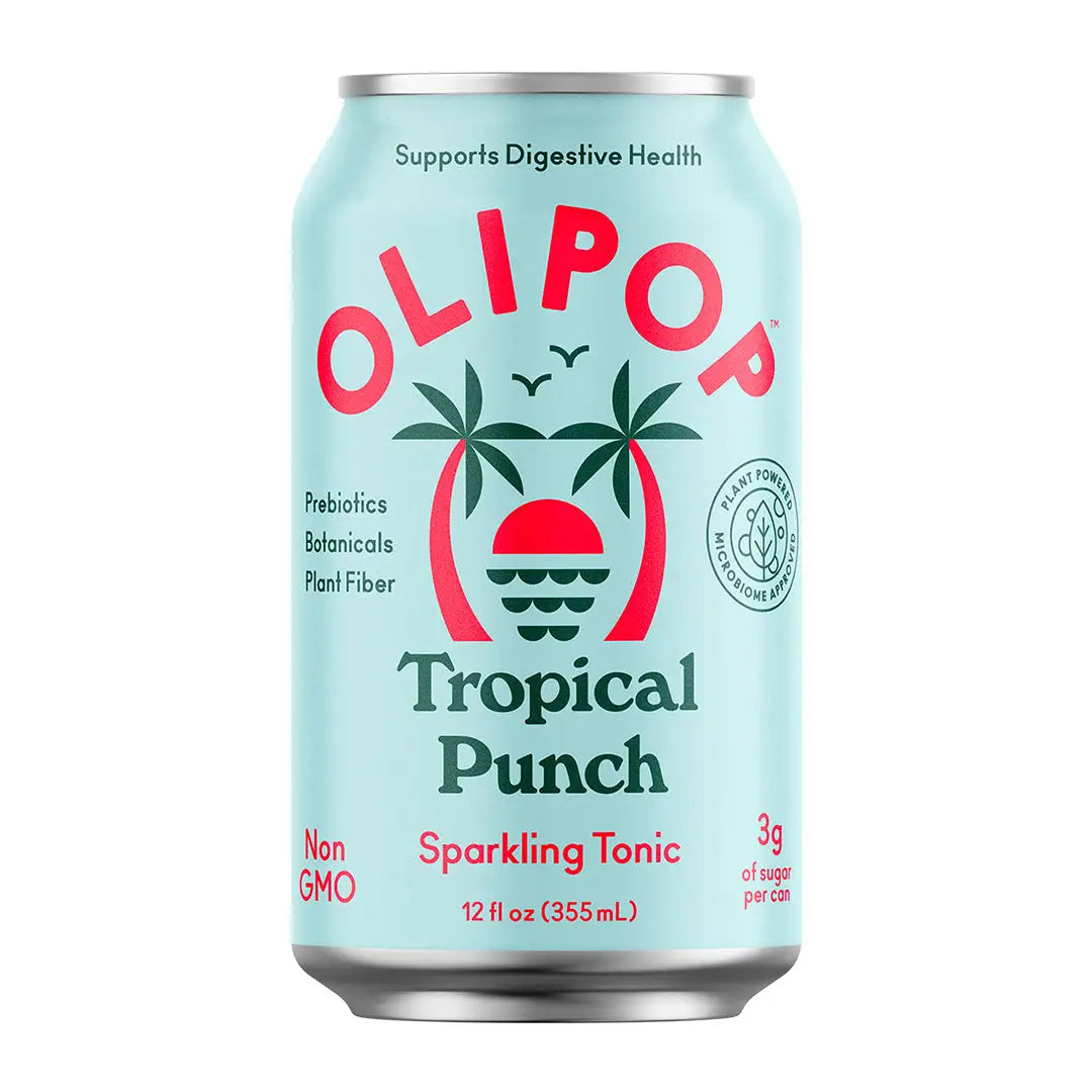 Olipop Tropical Punch 355 ml 12 fl oz- Case of 12 - Soda