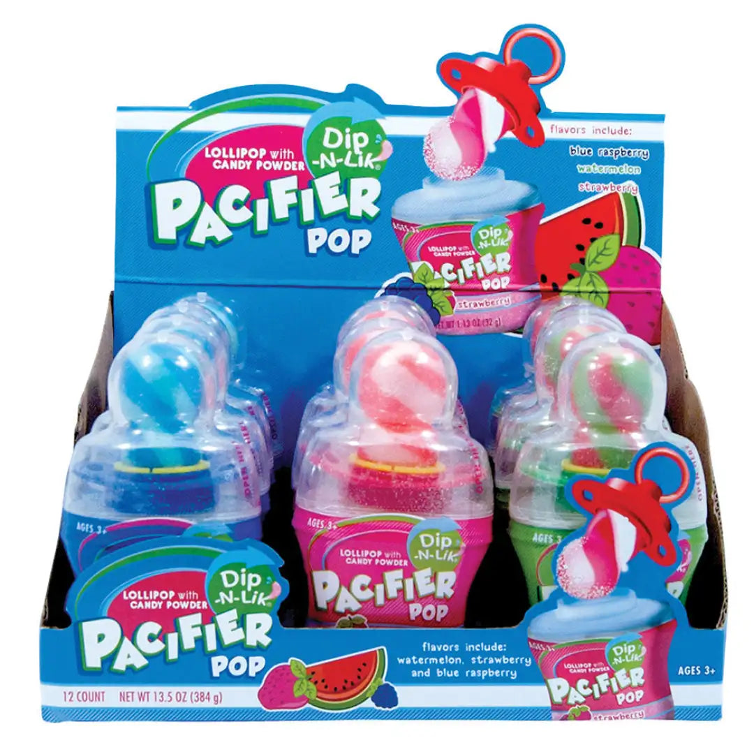 PACIFIER POP DIP N LIK 1.13 OZ 12ct - candy PACIFIER POP DIP N LIK 1.13 OZ 12ct - candy