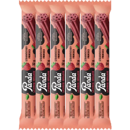 Panda Vegan Strawberry Licorice -32g Case 20ct - candy Panda Vegan Strawberry Licorice -32g Case 20ct - candy