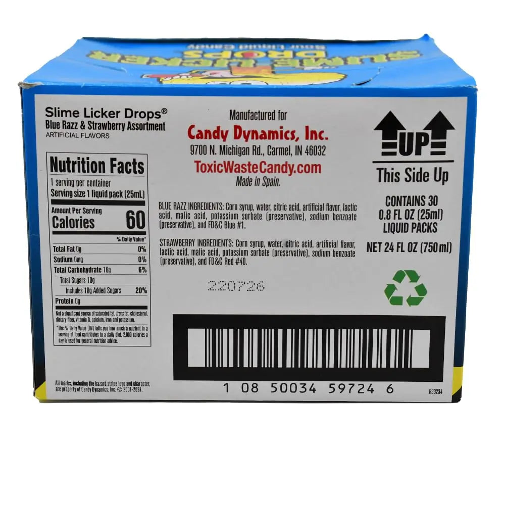 Slime Lickers Drops-Case 30 Count Slime Lickers Drops-Case 30 Count