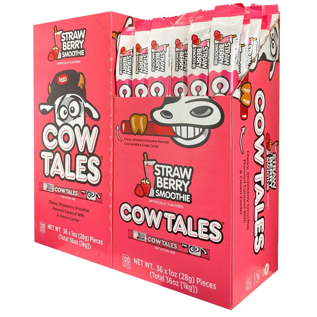 Strawberry Smoothie Cow Tales Case 36. count - candy Strawberry Smoothie Cow Tales Case 36. count - candy