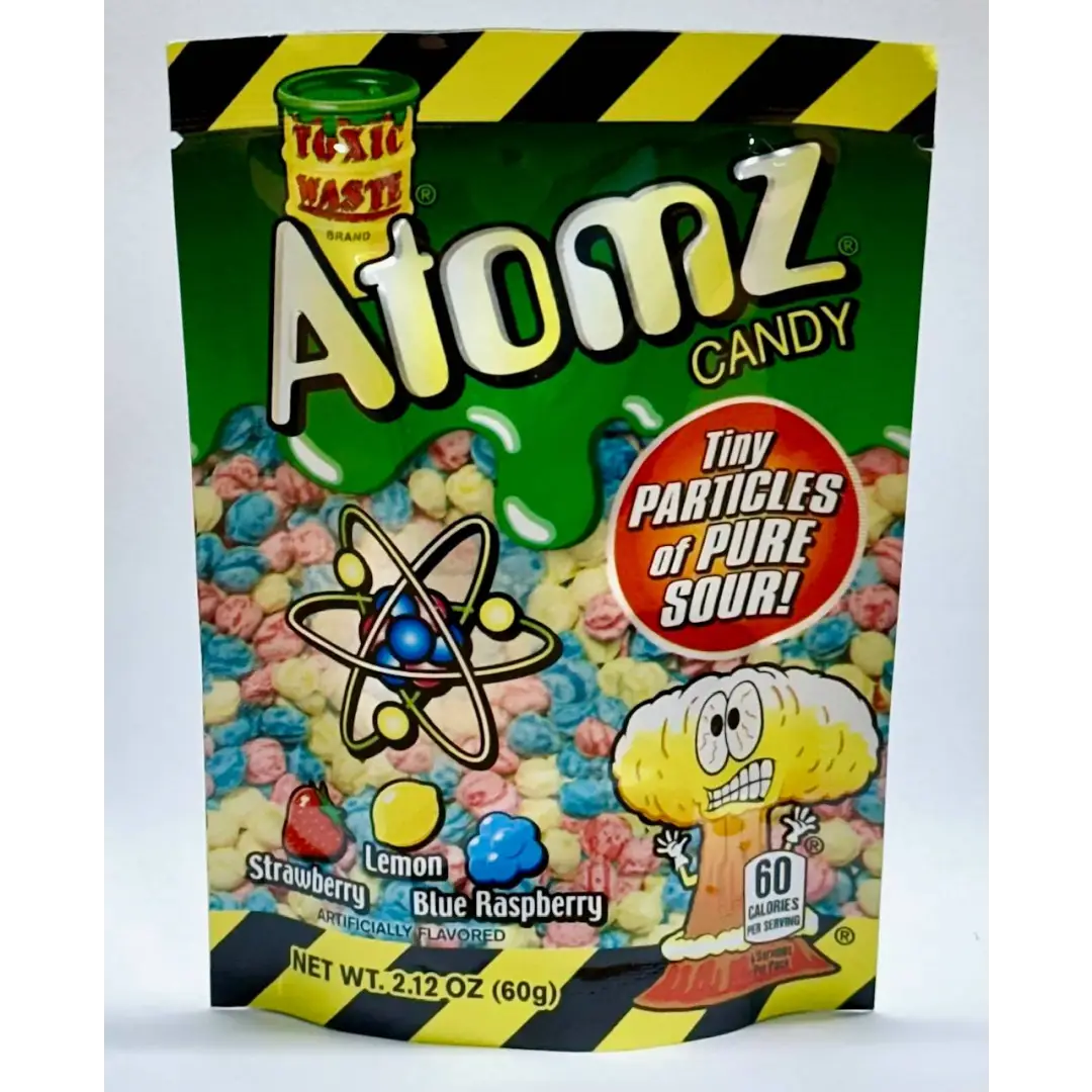 TOXIC WASTE - ATOMZ GUSSET BAG 2.12OZ (60G) X 12 UNITS TOXIC WASTE - ATOMZ GUSSET BAG 2.12OZ (60G) X 12 UNITS