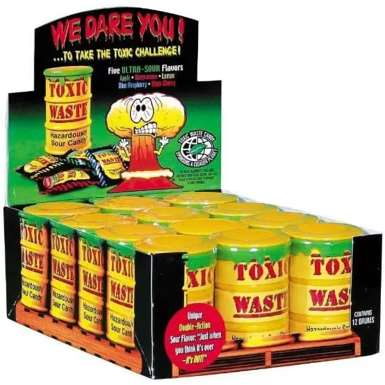 Toxic Waste Hazardously Sour Candy- 48g 12 units Toxic Waste Hazardously Sour Candy- 48g 12 units