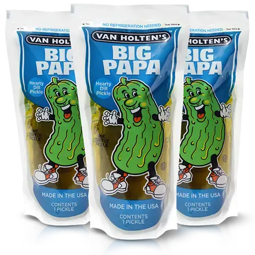 Van Holten’s Big Pappa Hearty Dill Pickles in a pouch 12
