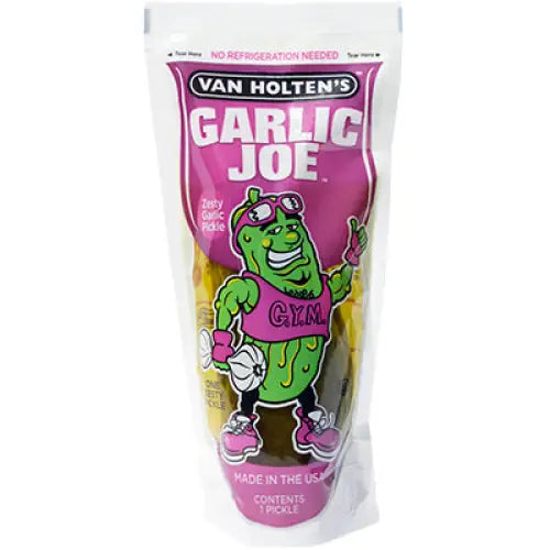 Van Holten’s Garlic Joe Zesty Garlic Pickles in a pouch