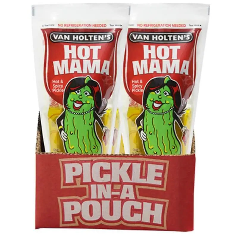 Van Holten’s Hot Mama Hot & Spicy Pickles in a pouch 12