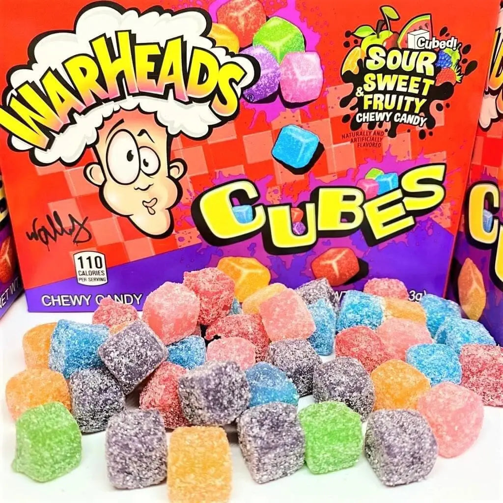 Warheads Chewy Cubes Theatre Box 4oz case 12ct - candy Warheads Chewy Cubes Theatre Box 4oz case 12ct - candy
