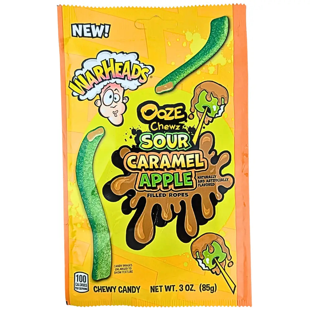 Warheads Ooze Chewz Sour Caramel Apple - 3oz case 12ct Warheads Ooze Chewz Sour Caramel Apple - 3oz case 12ct