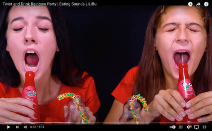Twist and Drink Rainbow Party | Eating Sounds LiLiBu