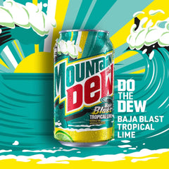 Mountain Dew Baja Blast Tropical Lime 12floz/355ml Can case