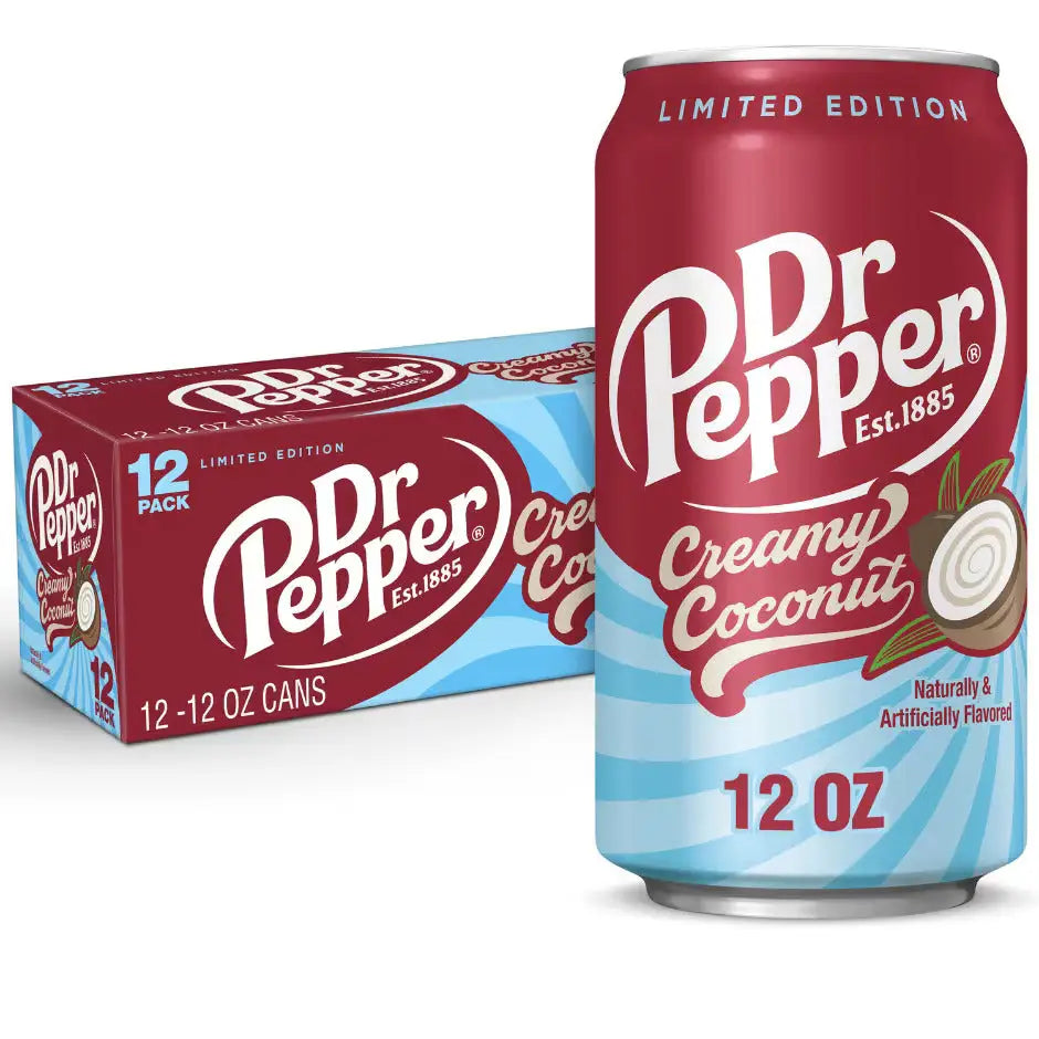 12 Pack Dr Pepper Creamy Coconut Limited Edition - Soda