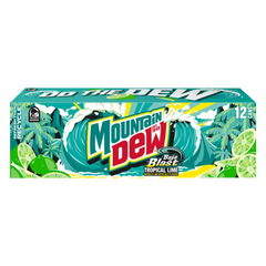 Mountain Dew Baja Blast Tropical Lime 12floz/355ml Can case