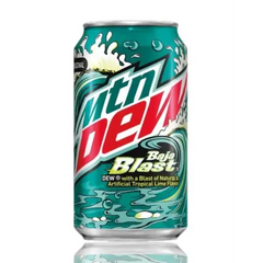 Mountain Dew Baja Blast Tropical Lime 12floz/355ml Can case