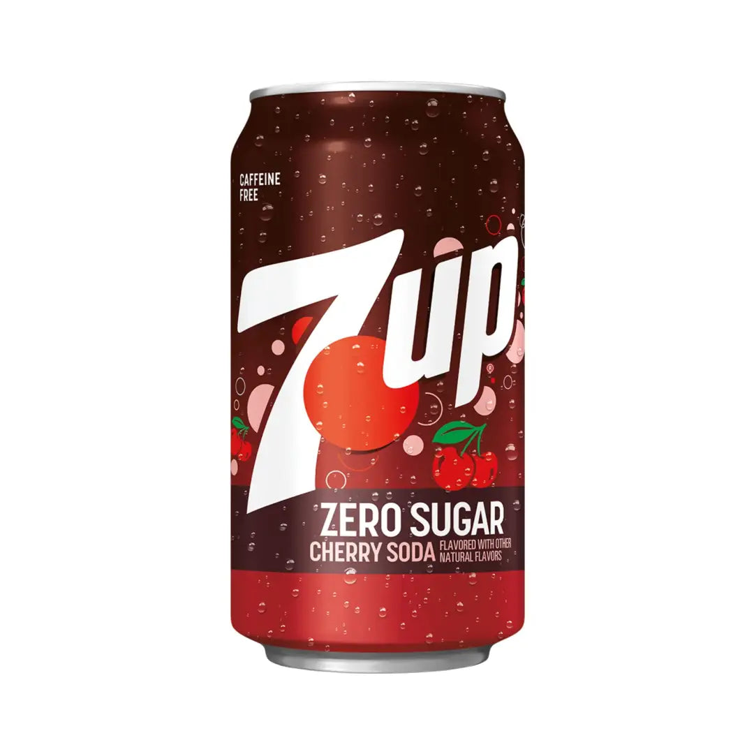7UP Caffeine Free Zero Sugar Cherry Soda Pop 12 fl oz/355ml
