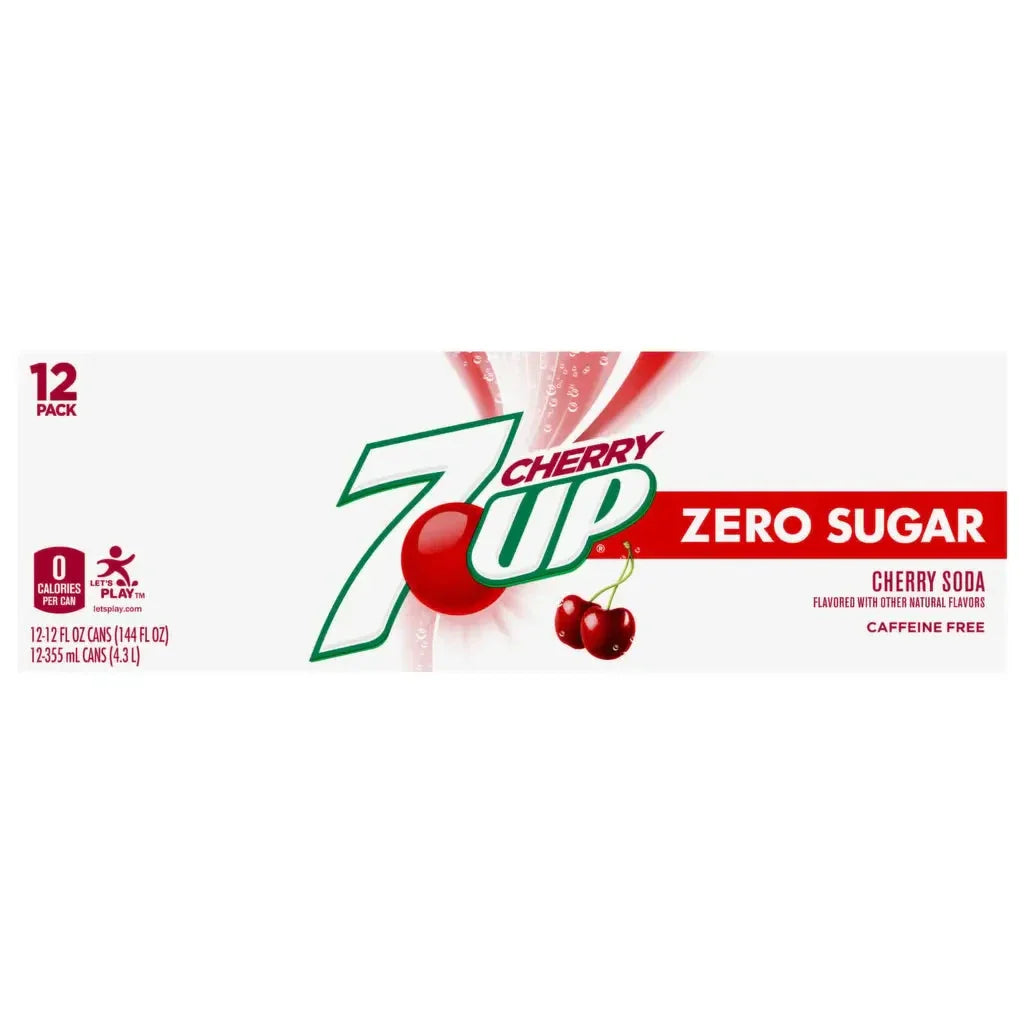 7UP Cherry Zero Sugar 12oz/355ml 12 pack - soda