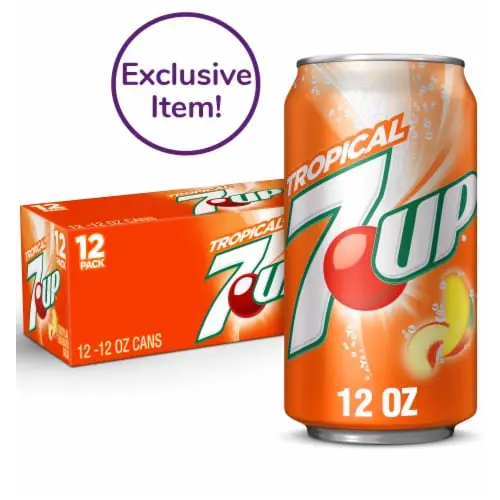 7UP Tropical Caffeine Free Soda Cans 12 pk / 12 fl oz - soda