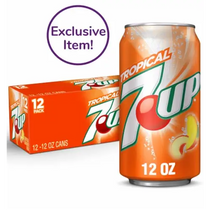 7UP Tropical Caffeine Free Soda Cans 12 pk / 12 fl oz - soda