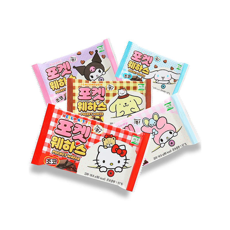 Pocket Wafer Banana Chocolate Hello Kitty - Case 16.6g x 21