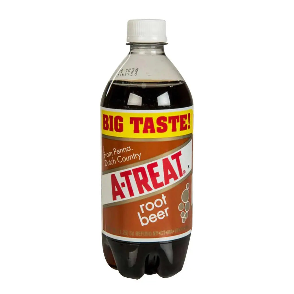 A-Treat Root Beer 591mL/20oz Bottle - Case-24 Bottles - Soda