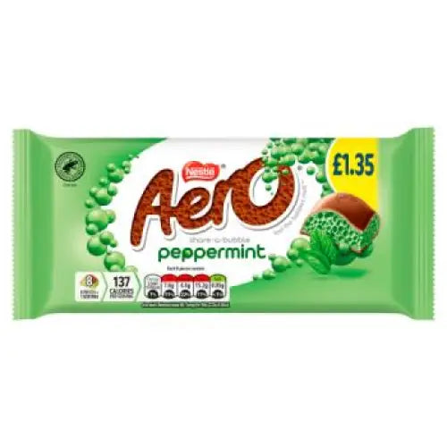 Aero Peppermint Chocolate Bar UK 90g case 15 count - candy