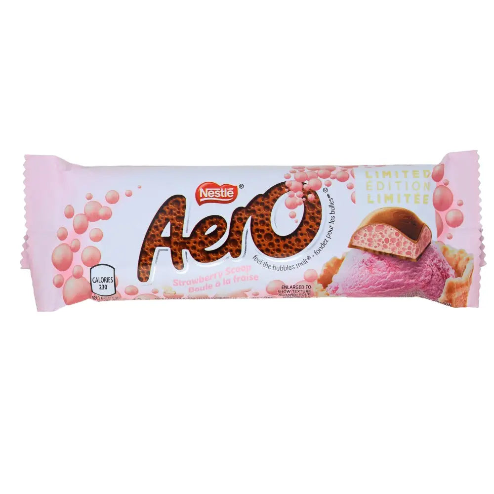 Aero Strawberry Scoop - 42g,case 24 ct - candy bar